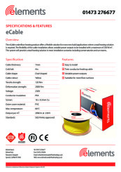 eCable Specification Sheet
