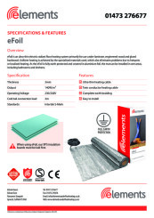 eFoil Specification Sheet