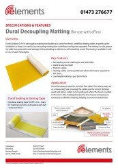 Dural Decoupling Matting Datasheet